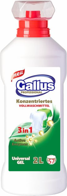 Gallus 3-in-1 Universal Liquid Laundry Detergent, 2 L, 57 loads