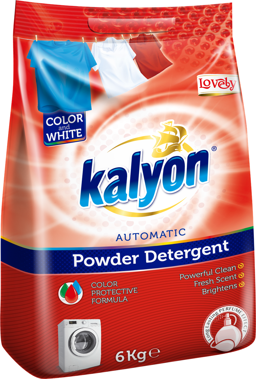 Kalyon Lovely Laundry Detergent Powder, 60 Loads, 6 kg