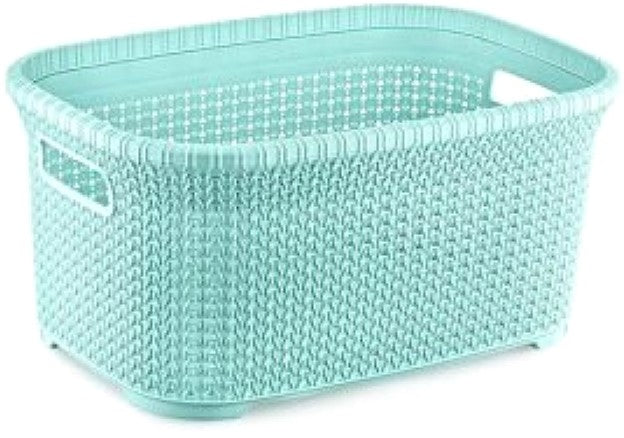 Knit O003 Woven-Design Laundry Basket, 25 L - Image 2