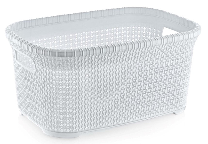 Knit O003 Woven-Design Laundry Basket, 25 L - Image 3
