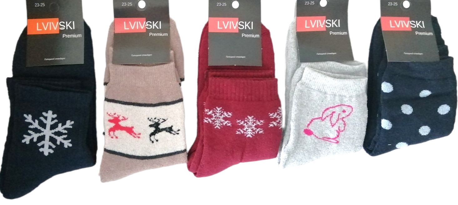 Lvivski Premium Women's Terry Socks, Size 23-25