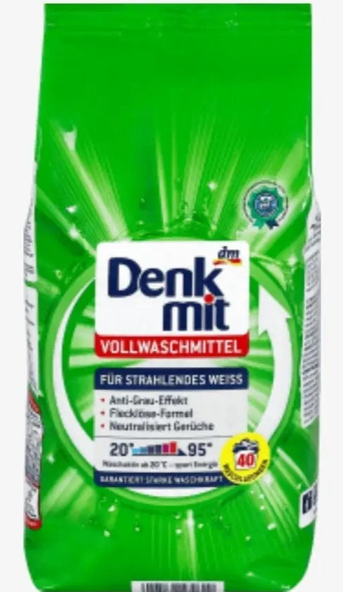 Denkmit Universal Laundry Detergent Powder, 40 Loads, 2.7 kg
