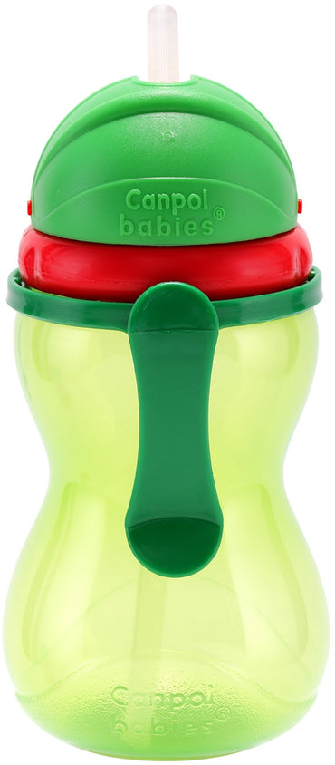 Canpol Babies 56/113 Green Bottle with Straw, 370 mL - Image 2