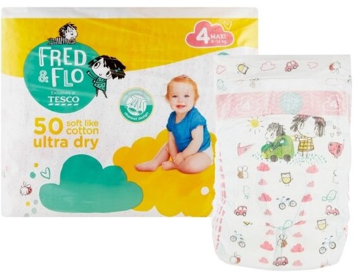 Fred&Flo Ultra Dry Size 4 Baby Diapers, 8-14 kg, 50 pcs - Image 2