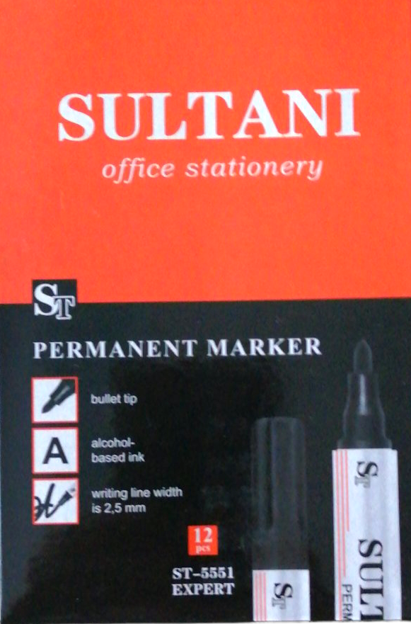 Sultani ST-5551 Thick Black Permanent Marker - Image 2
