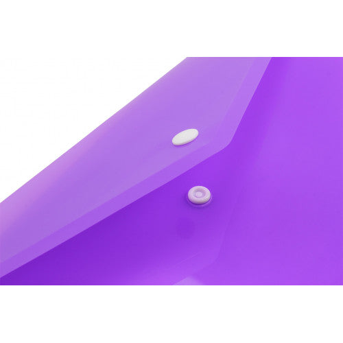 Economix A5 Plastic Snap Envelope Folder, Assorted - Image 4