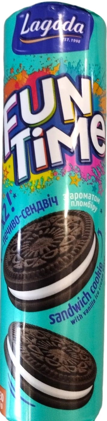 Lagoda Fun Time Ice Cream-Flavored Sandwich Cookies, 130 g