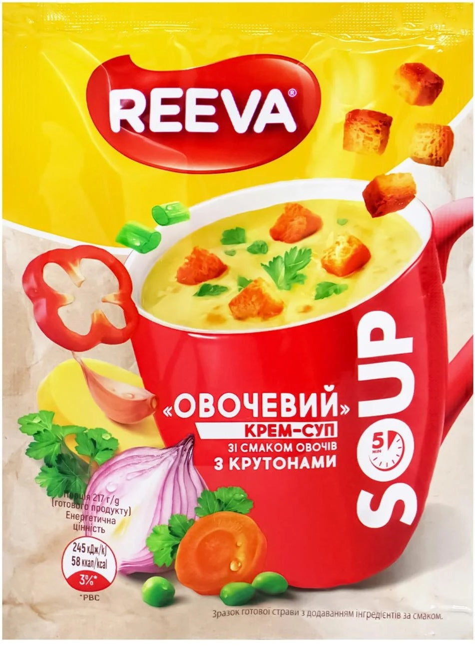 Reeva Vegetable Cream Soup with Croutons, 15.5 g
