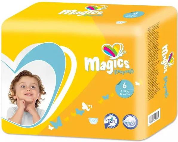 Magics Easysoft 6 Baby Diapers, 16-30 kg, 36 pcs