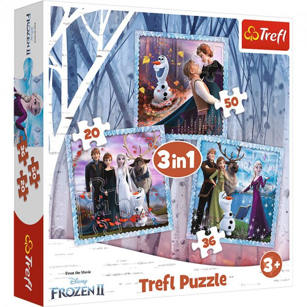 Trefl 34853 Frozen 2 Magical Stories 3-in-1 Puzzle