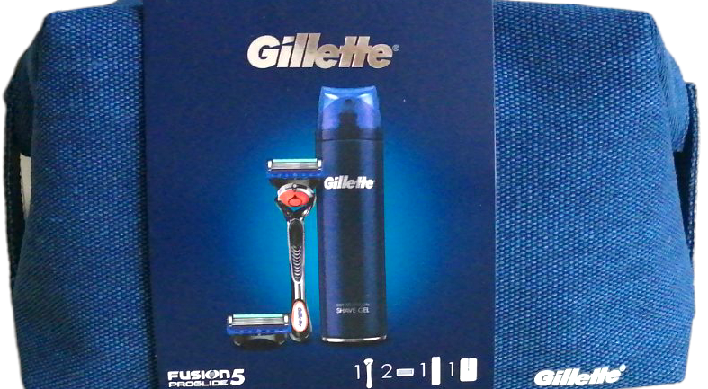 Gillette Fusion5 ProGlide Men's Travel Gift Set in Toiletry Bag: Razor, 2 Cartridges & Shaving Gel