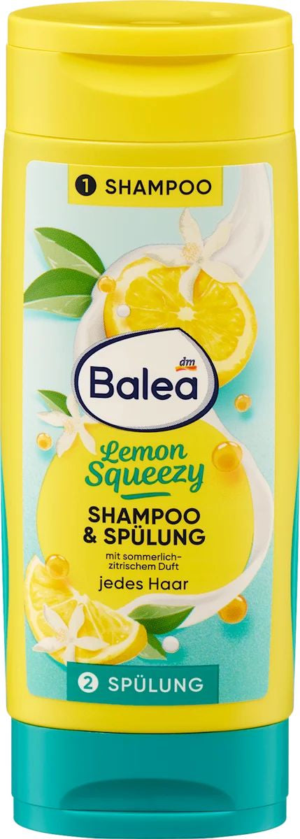 Balea Lemon Squeezy 2-in-1 Shampoo & Conditioner, 100 mL