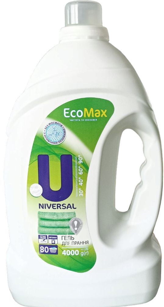 EcoMax Universal Laundry Detergent Gel, 4 kg