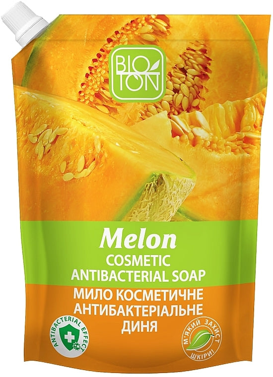 Bioton Melon Antibacterial Liquid Soap Refill Pouch, 450 mL