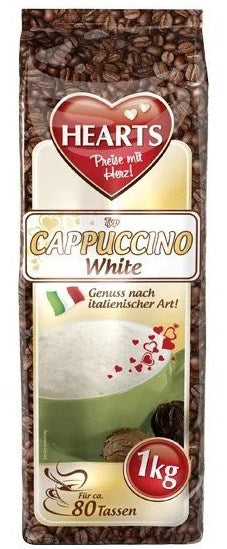 Cappuccino HEARTS White Instant Coffee, 1 kg