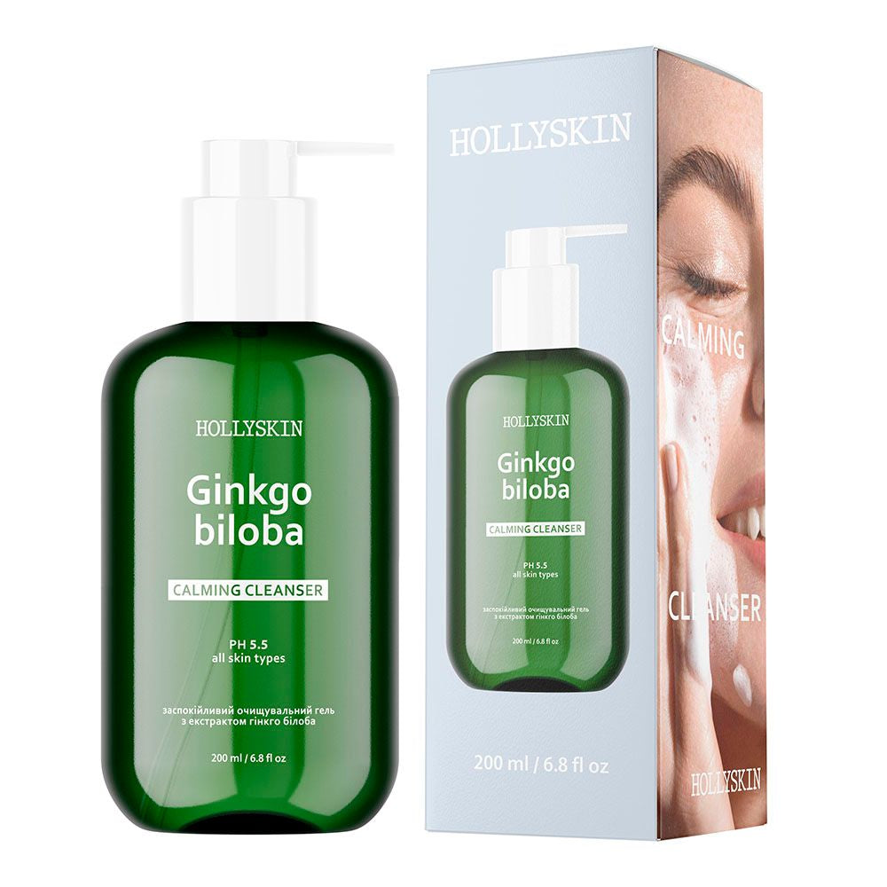 Hollyskin Ginkgo Biloba Extract Soothing Cleansing Gel, 200 mL