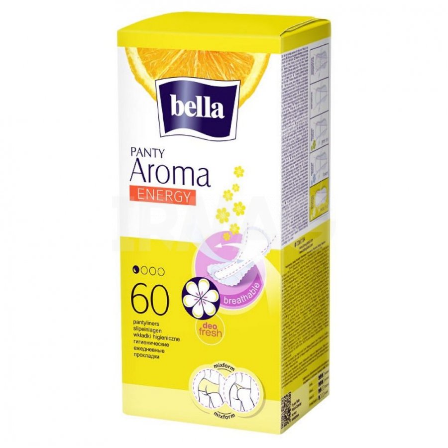 Bella Panty Aroma Energy Panty Liners, 60 pcs