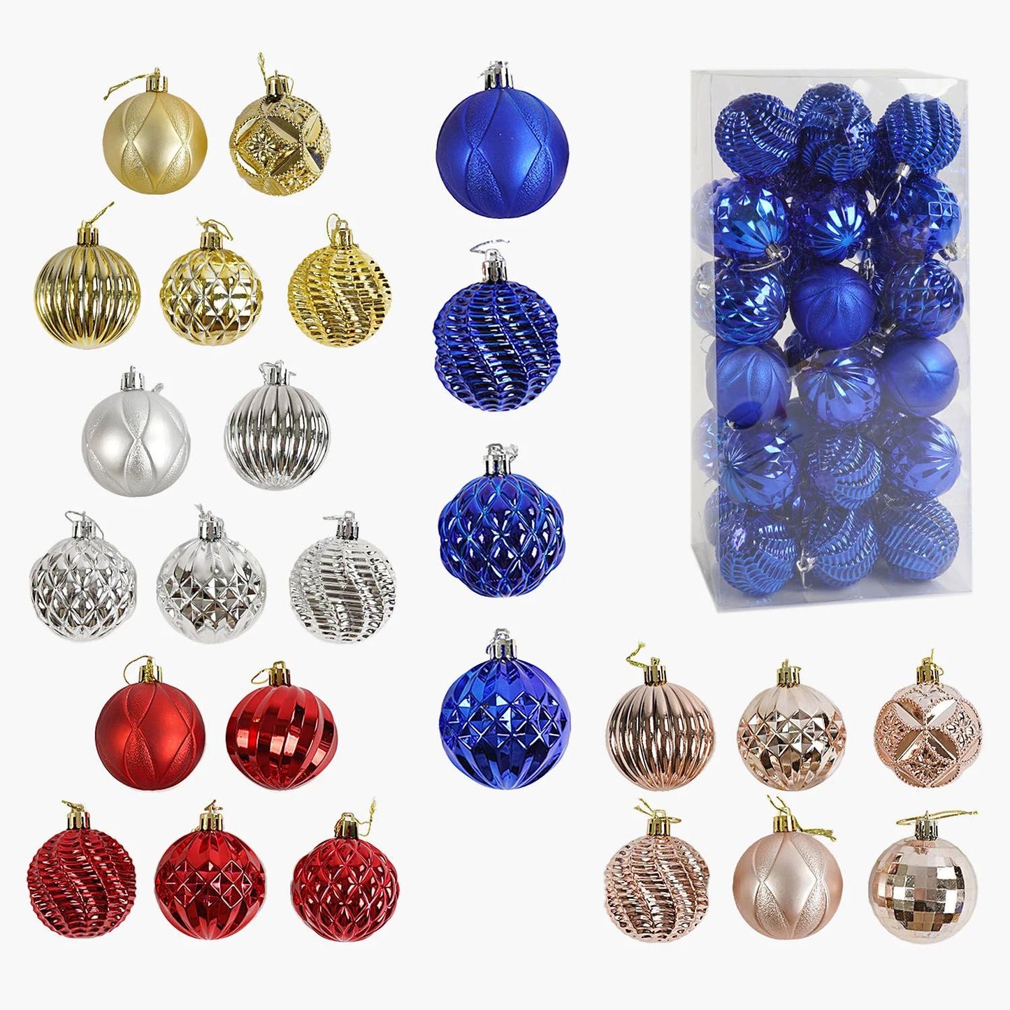 C 67525 Christmas Ball Ornaments, 5 cm Diameter, 36 pcs