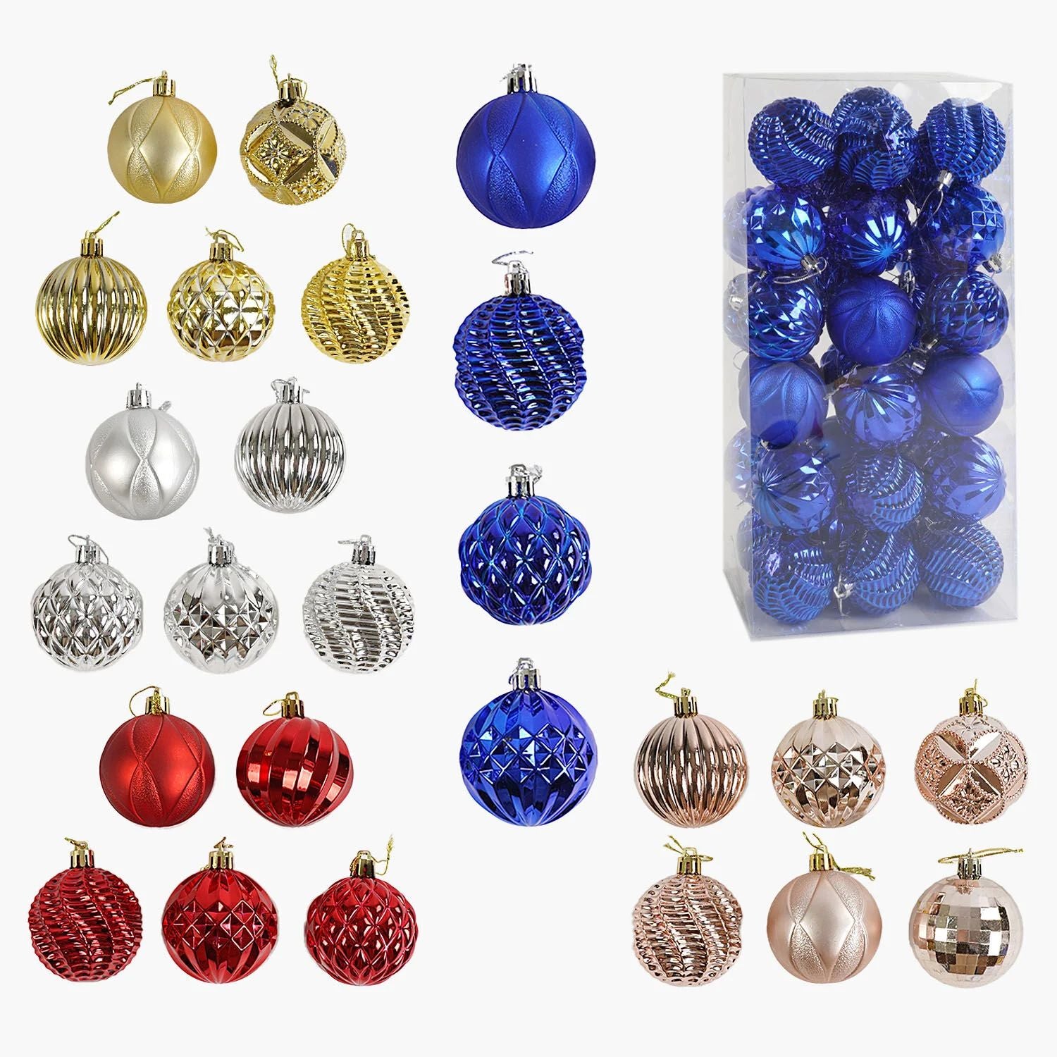 C 67525 Christmas Ball Ornaments, 5 cm Diameter, 36 pcs