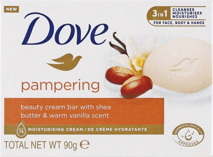 Dove Shea Butter & Vanilla Bar Soap, 90 g - Image 2