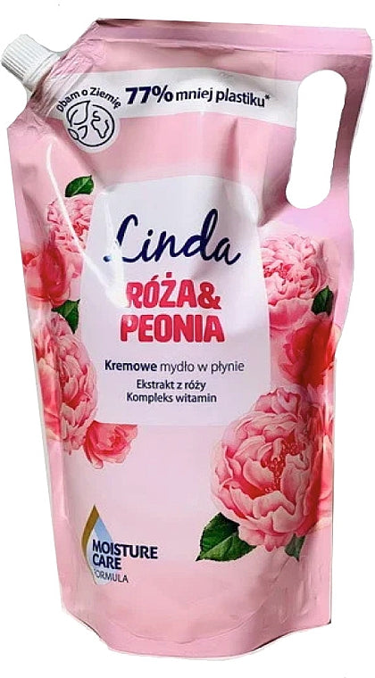 Linda Rose & Peony Liquid Cream Hand Soap Refill Pouch, 1 L
