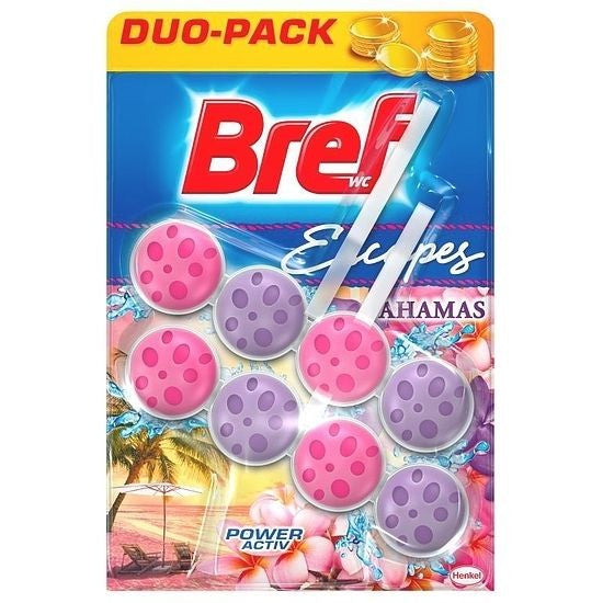 Toilet rim block Bref Active 4-in-1 Bahamas 2 x 50 g