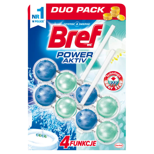 Toilet rim block Bref Active 4-in-1 ocean 2 x 50 g