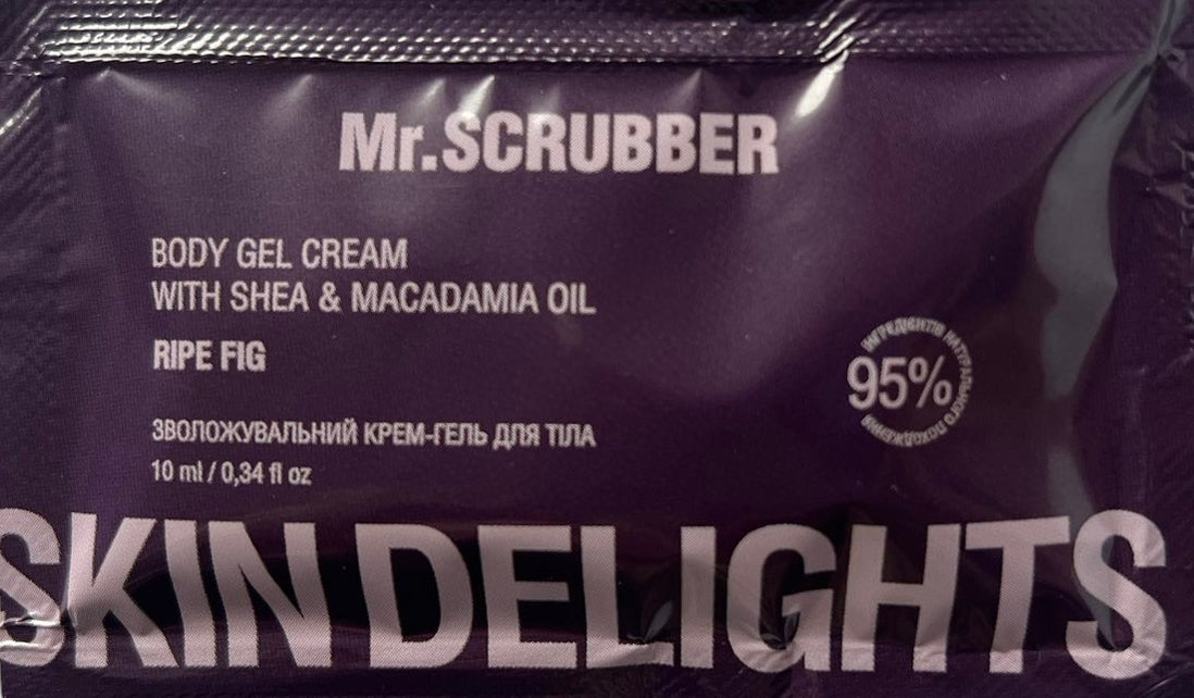 Mr. Scrubber Moisturizing Body Cream Gel Skin Delights Ripe Fig 10 mL