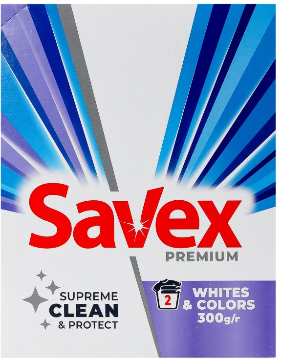 Savex Premium Whites & Colors Automatic Laundry Detergent, 300 g