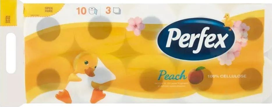 Perfex Peach 3-Ply Toilet Paper, 10 Rolls