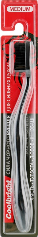 Coolbright Black Charcoal Power For the Strong Medium Black Toothbrush