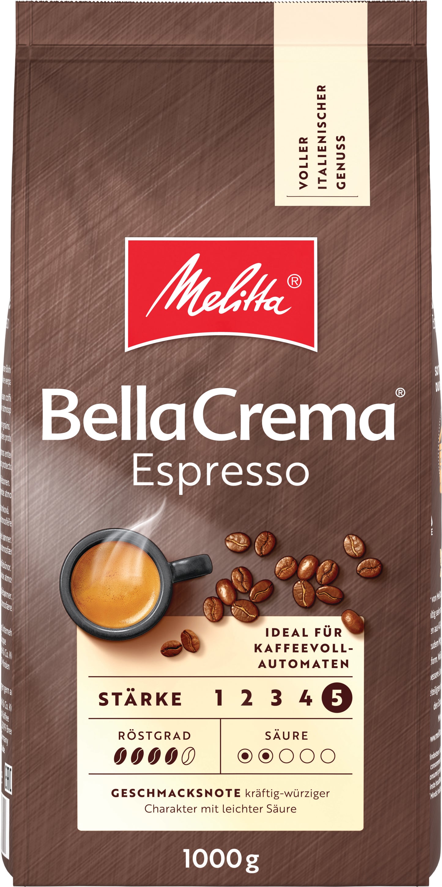 Melitta Bella Crema Espresso Whole Bean Coffee, 1 kg