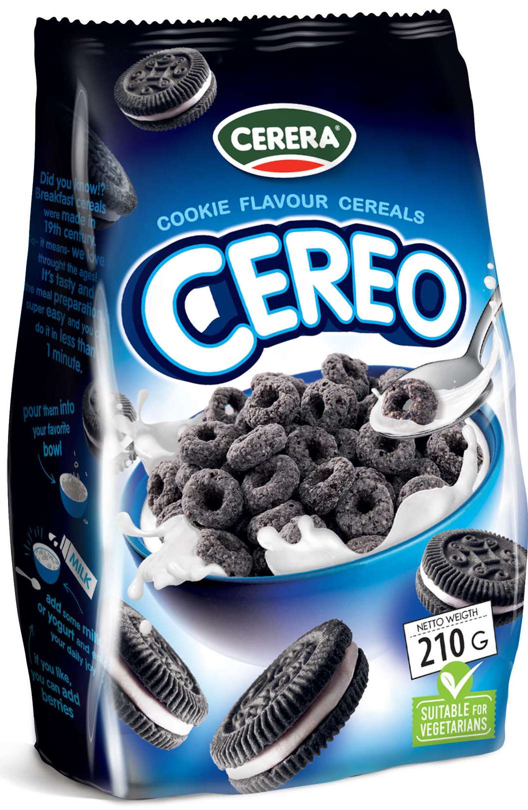 Cerera Cereo Cookie-Flavored Crispy Rings, 210 g