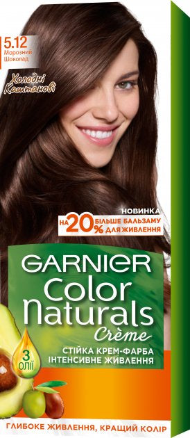 Garnier Color Naturals 5.12 Frosted Chocolate Hair Color, 112 mL
