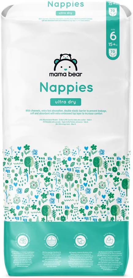 Mama Bear Size 6 Baby Diapers, 15+ kg, 70 pcs