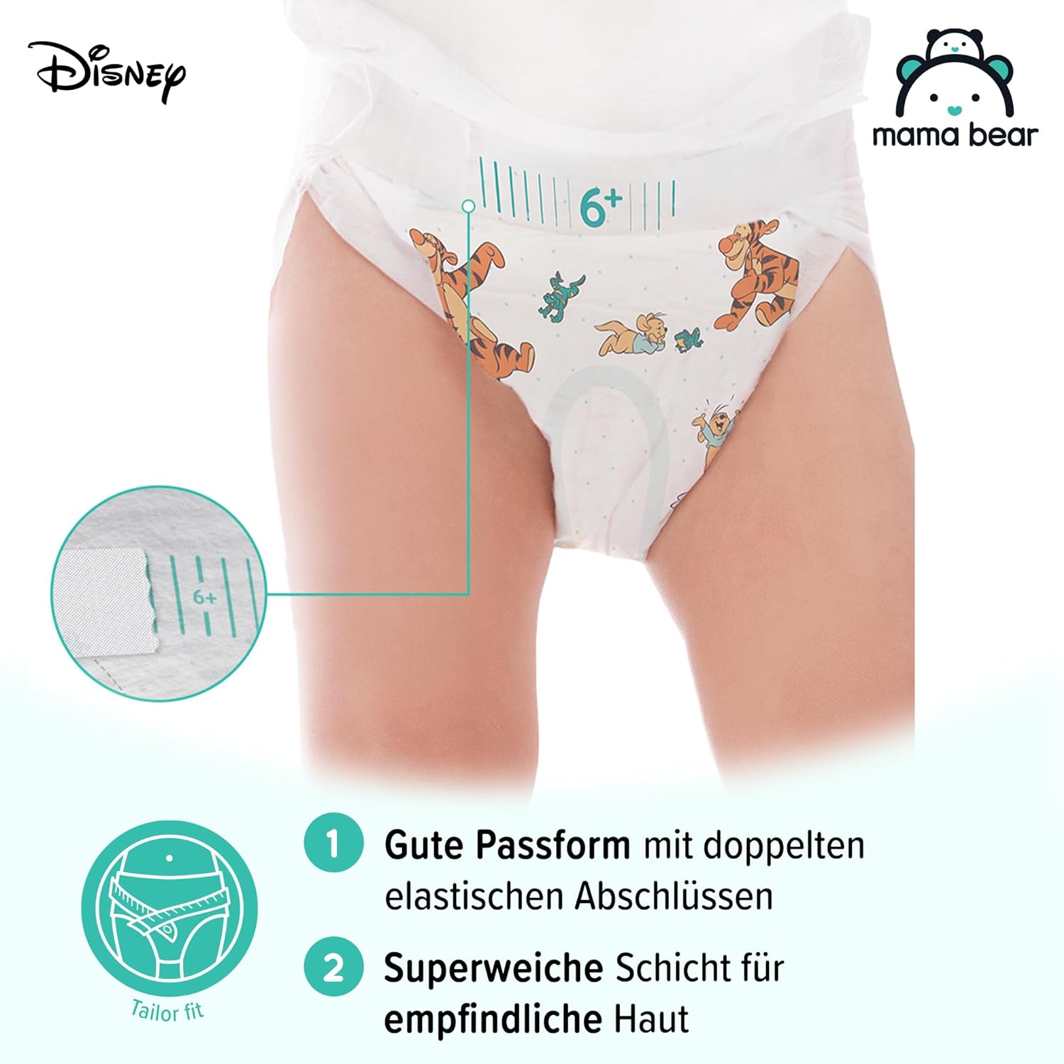 Mama Bear Size 6+ Baby Diapers, 16+ kg, 66 pcs - Image 3