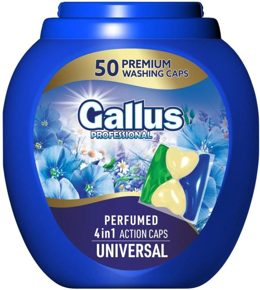 Gallus Professional Perfumed Universal 4-in-1 Laundry Detergent Pods, 50 pcs (Price per 1 pc)