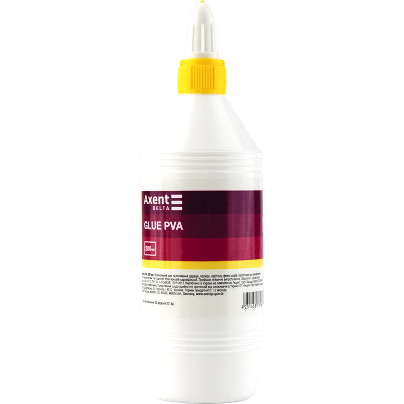 Axent Delta Standard D7126 PVA Stationery Glue, 200 mL