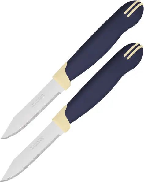 Tramontina Multicolor 23528/213 Serrated Vegetable Knife Set, 2 pcs, 7.6 cm