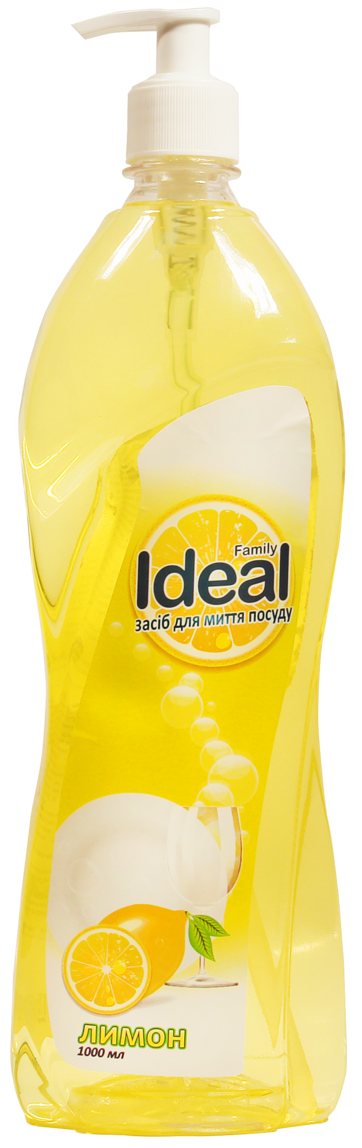 Family Ideal Lemon Dishwashing Liquid, 1 L