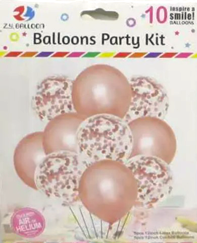 1212-6 Latex Balloon Set, 10 pcs