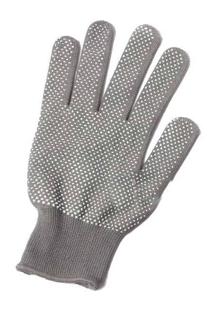 Gray Dotted Stretch Work Gloves, 1 pair