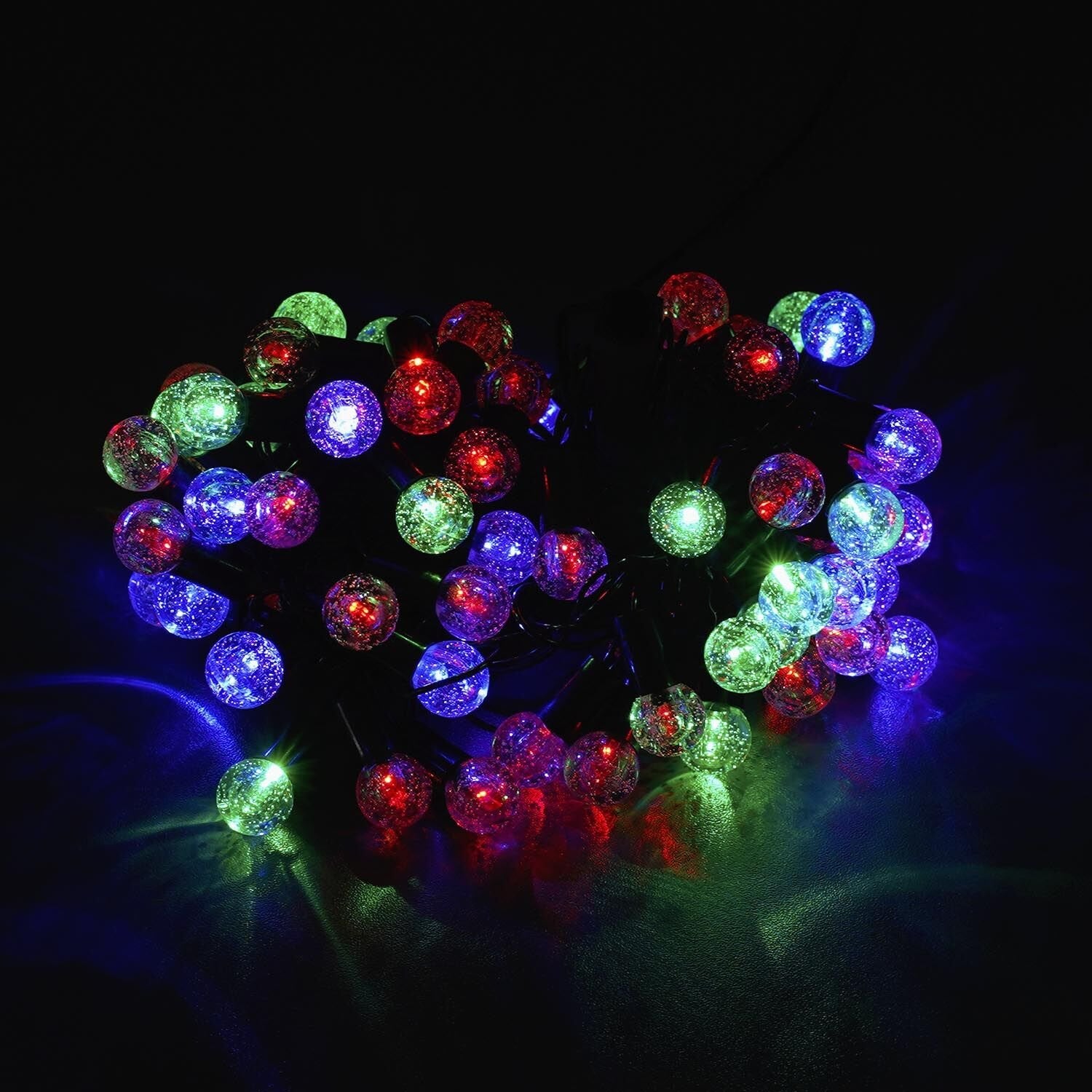 C 54307 Tricolor String Lights with 60 Clear Balls