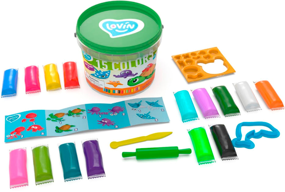 Lovin 41166 Sea Creatures Modeling Dough Set, 15 pcs