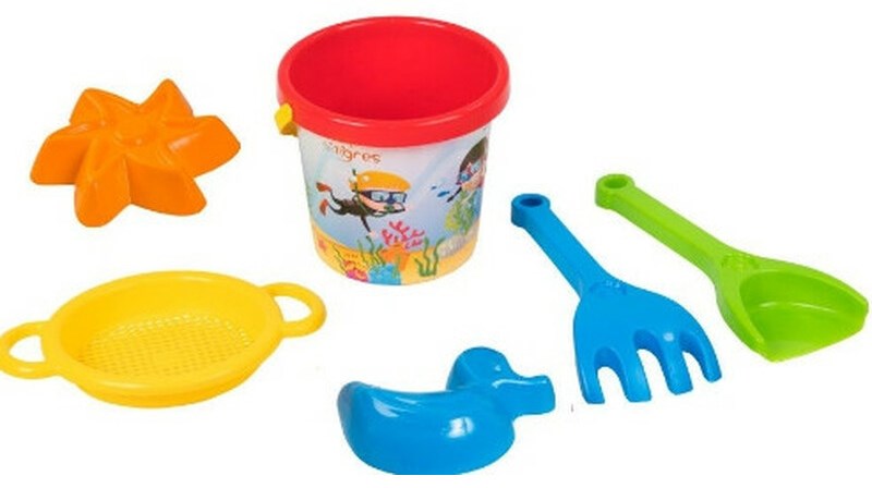 Tigres 39636 Sand Play Set with Thermal Sticker, 6 pcs