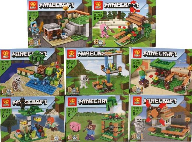 Minecraft 748 8-in-1 Building Set, Assorted Designs