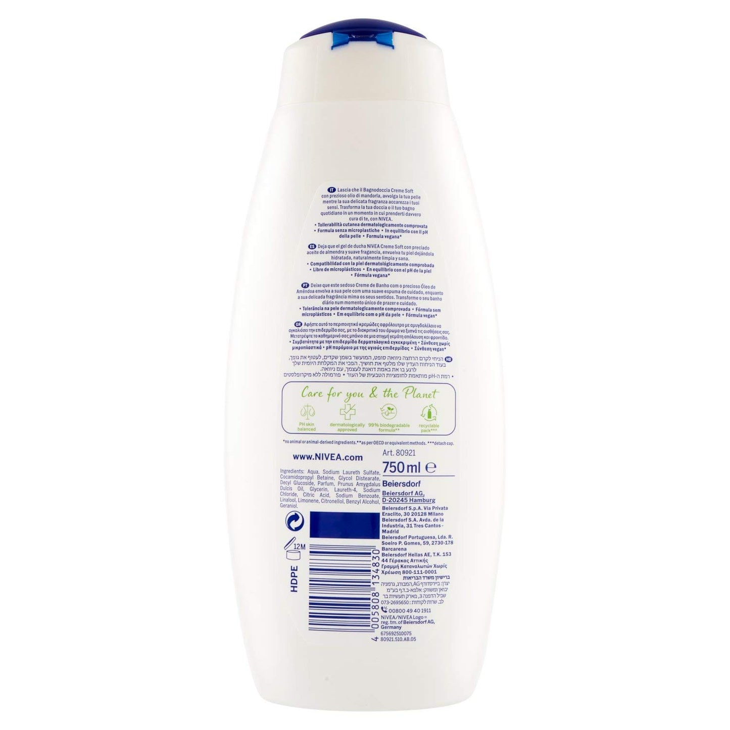 Nivea Creme Soft Shower Gel, 750 mL - Image 2