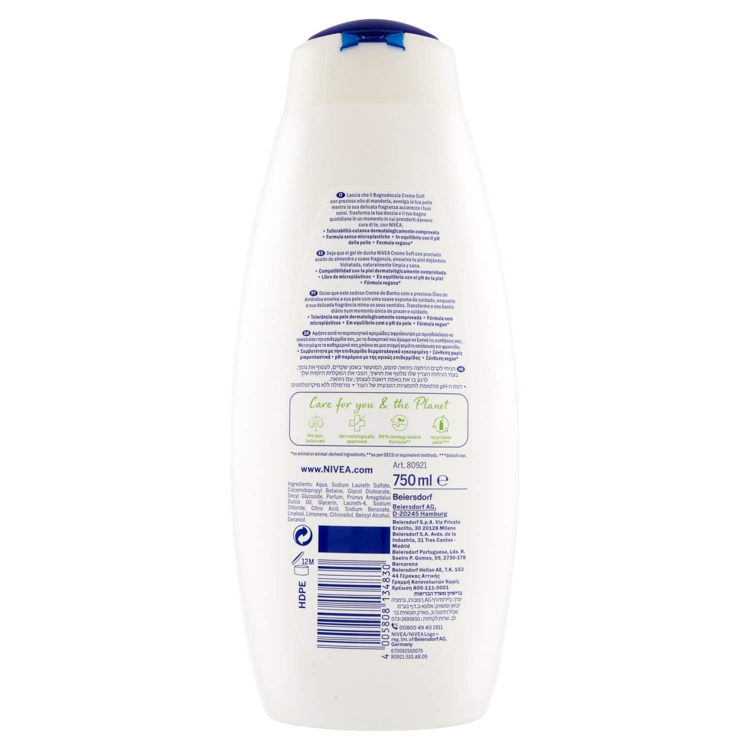 Nivea Creme Soft Shower Gel, 750 mL - Image 2