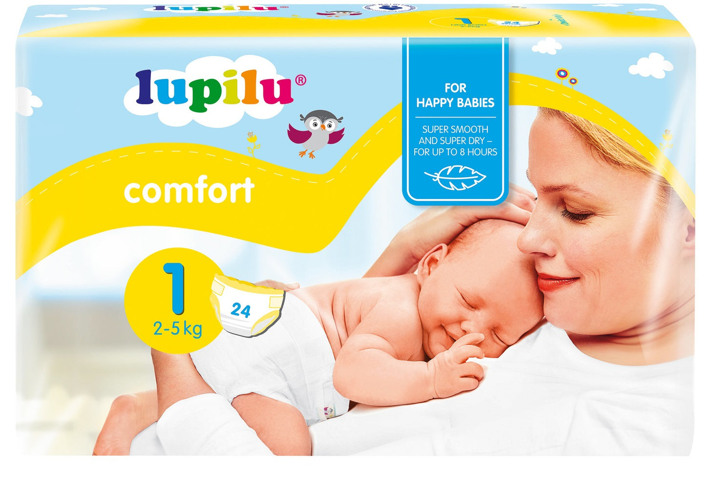 Lupilu Comfort Newborn Size 1 Baby Diapers, 2-5 kg, 24 pcs