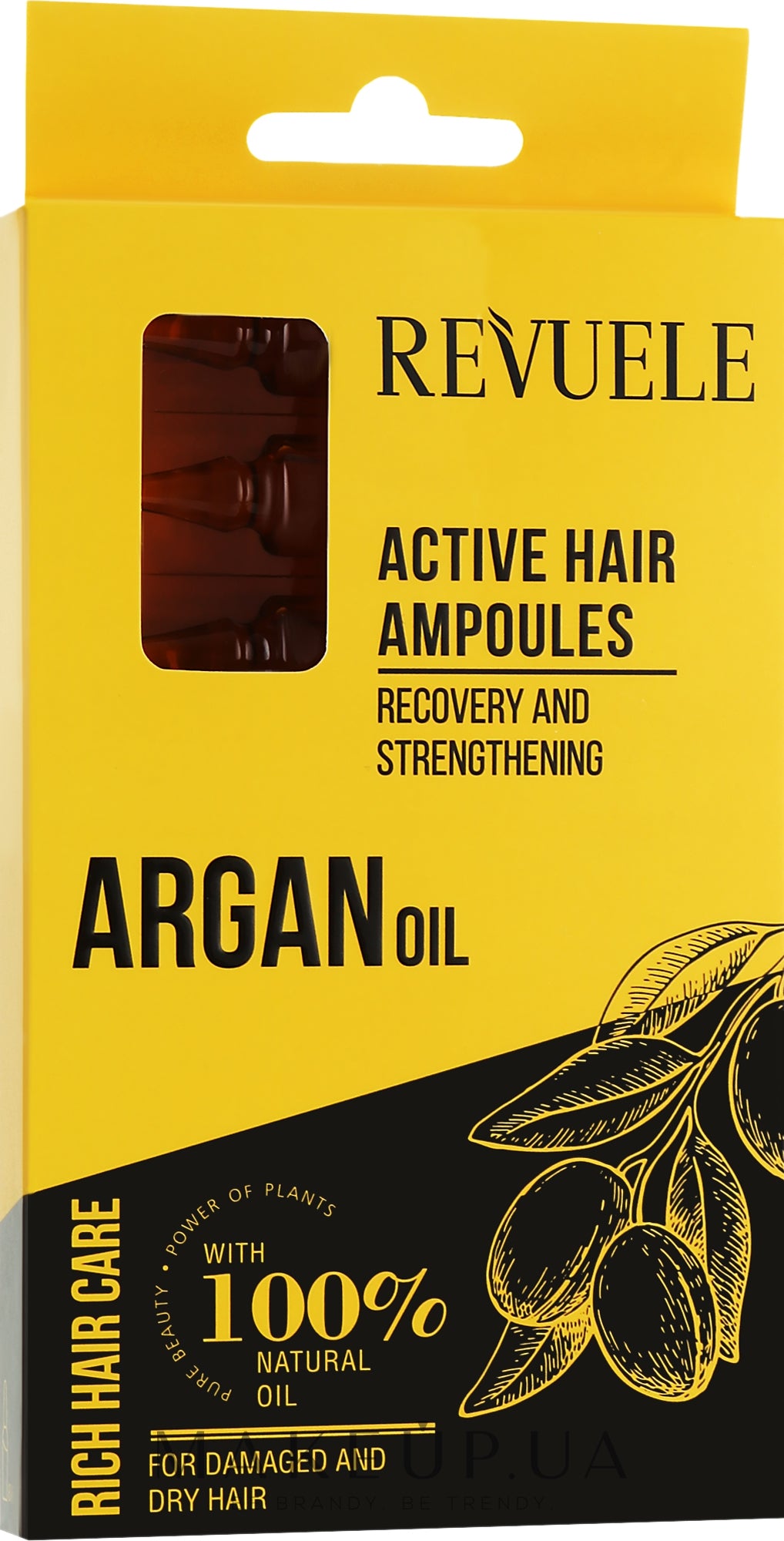 Revuele Argan Oil Active Hair Ampoules, 8 x 5 mL